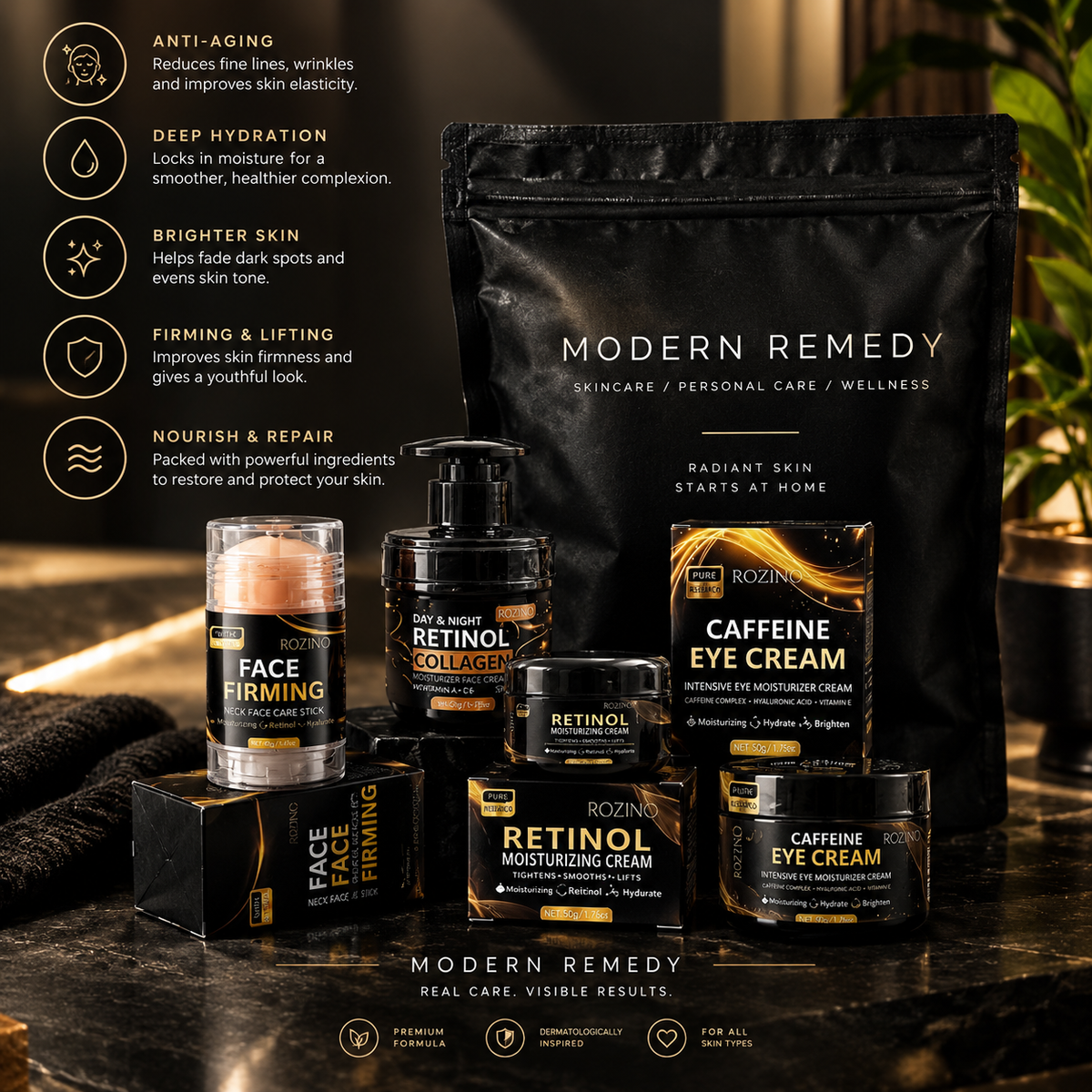 MR. Radiance Ritual | Retinol & Caffeine Skincare Set